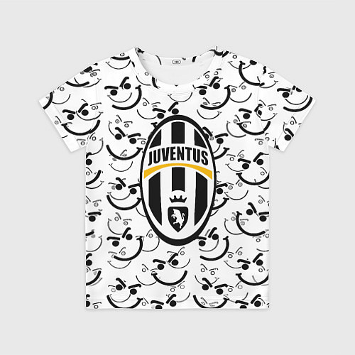Детская футболка Ювентус смайлы / 3D-принт – фото 1