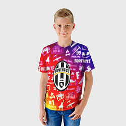 Футболка детская Фортнайт ювентус градиент, цвет: 3D-принт — фото 2
