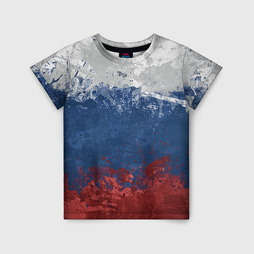 Детская футболка Флаг России / 3D-принт – фото 1