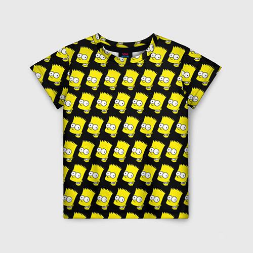 Детская футболка Барт Симпсон: узор / 3D-принт – фото 1