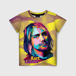 Футболка детская Kurt Cobain: Abstraction, цвет: 3D-принт