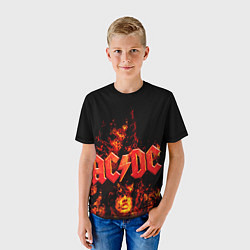Футболка детская AC/DC Flame, цвет: 3D-принт — фото 2