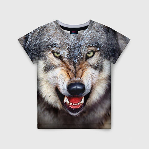 Детская футболка Взгляд волка / 3D-принт – фото 1