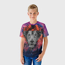 Футболка детская Космический лев, цвет: 3D-принт — фото 2