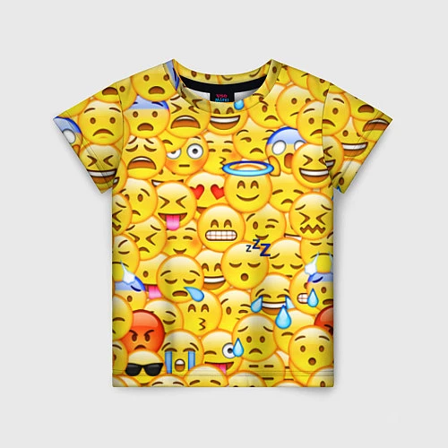 Детская футболка Emoji / 3D-принт – фото 1