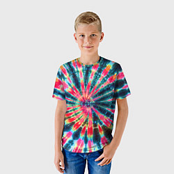 Футболка детская Tie dye, цвет: 3D-принт — фото 2