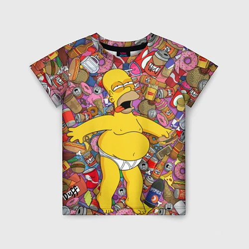 Детская футболка Рай Гомера / 3D-принт – фото 1