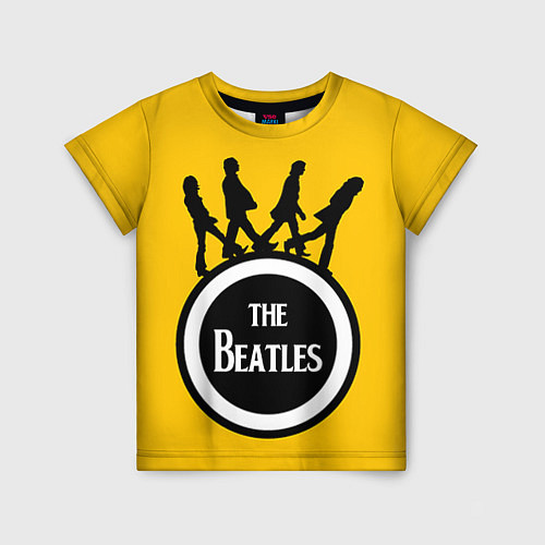 Детская футболка The Beatles: Yellow Vinyl / 3D-принт – фото 1