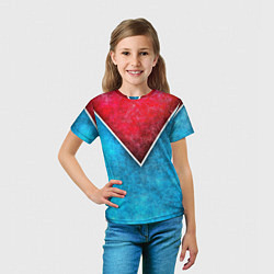 Футболка детская Grunge superhero line - геометрические линии, цвет: 3D-принт — фото 2