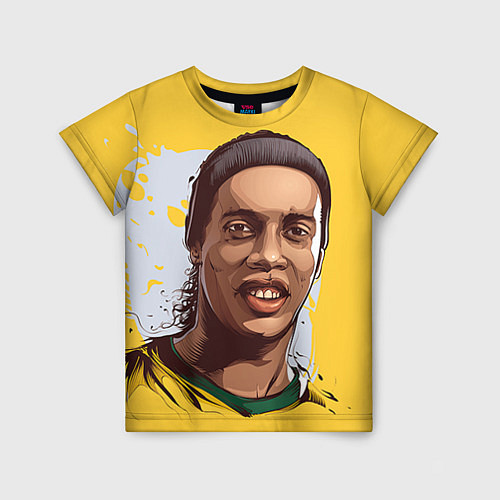 Детская футболка Ronaldinho Art / 3D-принт – фото 1