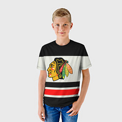 Футболка детская Chicago Blackhawks, цвет: 3D-принт — фото 2