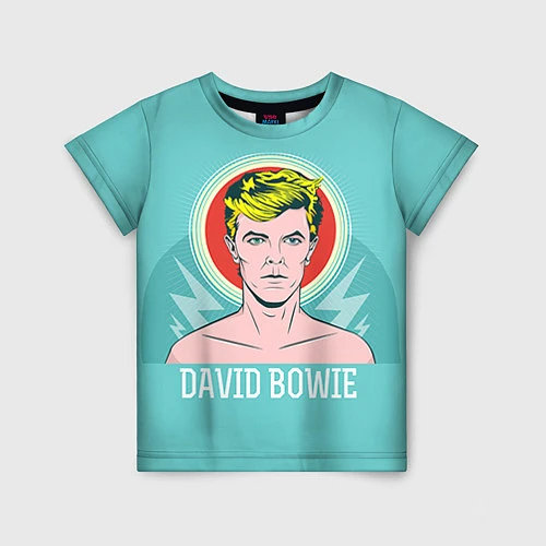 Детская футболка David Bowie: pop-art / 3D-принт – фото 1