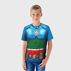 Футболка детская Капитан Чечня, цвет: 3D-принт — фото 2