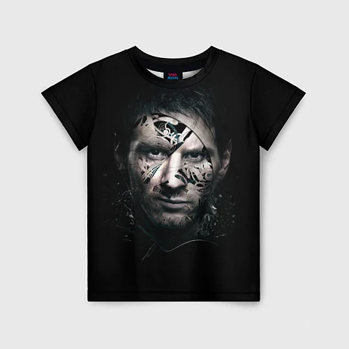 Детская футболка Messi Black / 3D-принт – фото 1