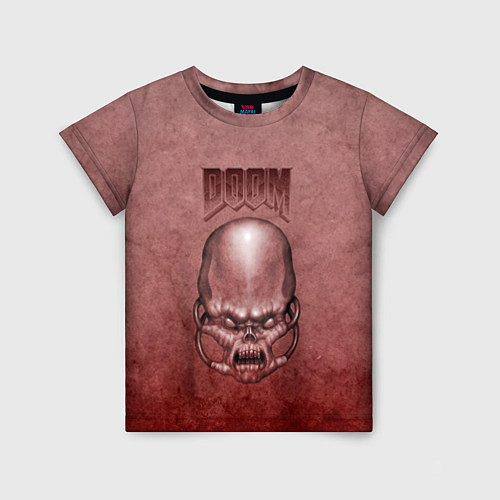 Детская футболка DOOM Skull / 3D-принт – фото 1