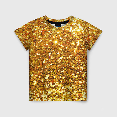 Детская футболка Золотое мерцание / 3D-принт – фото 1