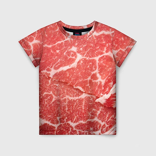 Детская футболка Кусок мяса / 3D-принт – фото 1