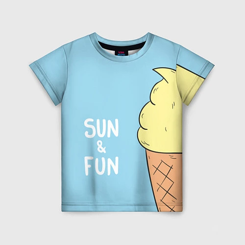 Детская футболка Sun & Fun / 3D-принт – фото 1