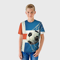 Футболка детская Исландский футбол, цвет: 3D-принт — фото 2