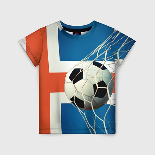 Детская футболка Исландский футбол / 3D-принт – фото 1