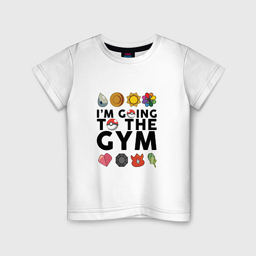 Детская футболка Pokemon Im going to the gym (black) / Белый – фото 1