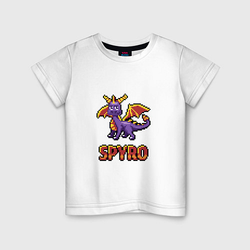 Детская футболка Spyro: 8 bit / Белый – фото 1