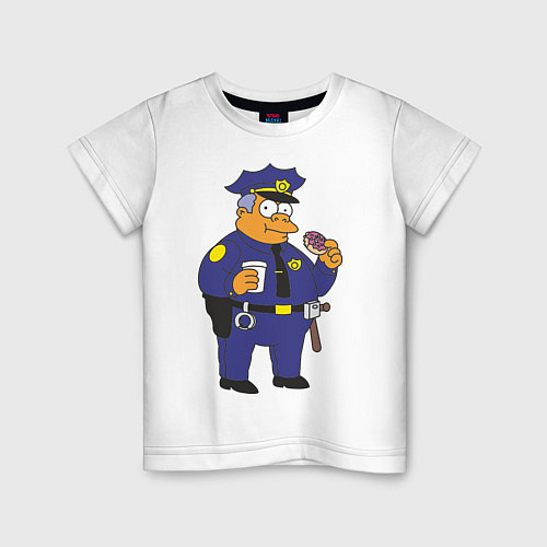 Детская футболка Chief Clancy Wiggum / Белый – фото 1