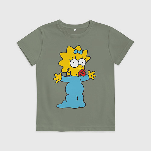 Детская футболка Maggie Simpson / Авокадо – фото 1