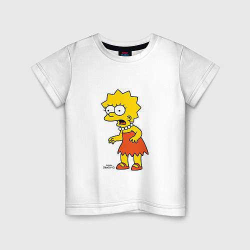 Детская футболка Симпсоны: Лиза / Белый – фото 1