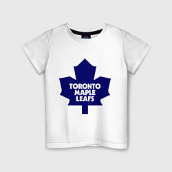 Футболка хлопковая детская Toronto Maple Leafs, цвет: белый