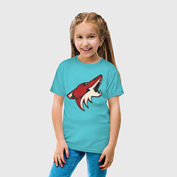Футболка хлопковая детская Phoenix Coyotes, цвет: бирюзовый — фото 2