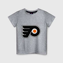 Футболка хлопковая детская Philadelphia Flyers, цвет: меланж