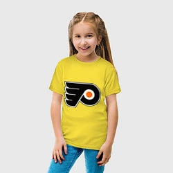 Футболка хлопковая детская Philadelphia Flyers, цвет: желтый — фото 2