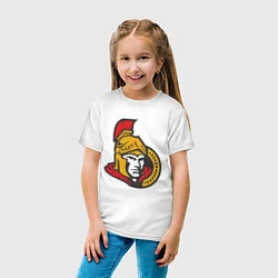 Футболка хлопковая детская Ottawa Senators, цвет: белый — фото 2