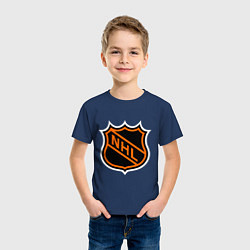 Футболка хлопковая детская NHL, цвет: тёмно-синий — фото 2