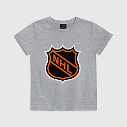 Футболка хлопковая детская NHL, цвет: меланж