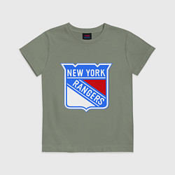 Футболка хлопковая детская New York Rangers, цвет: авокадо