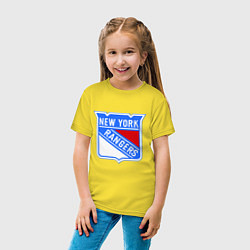 Футболка хлопковая детская New York Rangers, цвет: желтый — фото 2