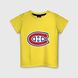 Футболка хлопковая детская Montreal Canadiens, цвет: желтый