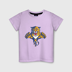 Футболка хлопковая детская Florida Panthers, цвет: лаванда