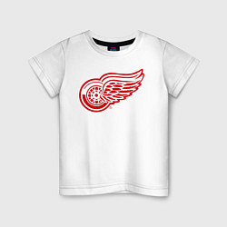 Футболка хлопковая детская Detroit Red Wings, цвет: белый