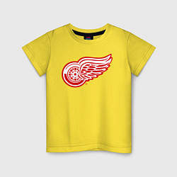 Футболка хлопковая детская Detroit Red Wings, цвет: желтый