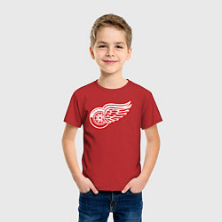 Футболка хлопковая детская Detroit Red Wings, цвет: красный — фото 2