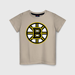 Футболка хлопковая детская Boston Bruins, цвет: миндальный