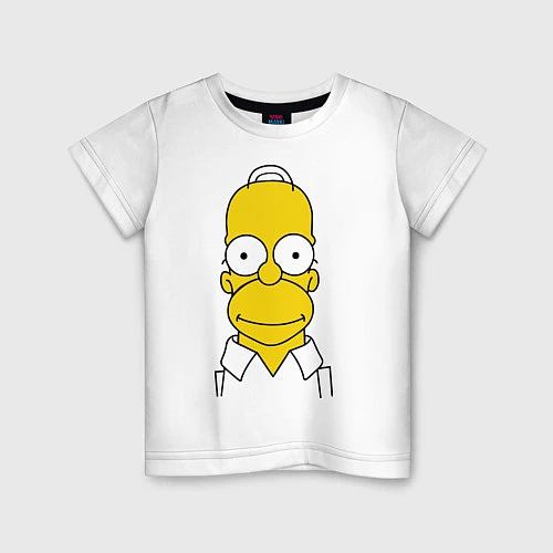 Детская футболка Homer Face / Белый – фото 1