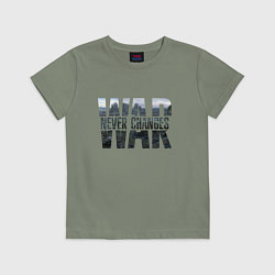 Футболка хлопковая детская War never changes, цвет: авокадо