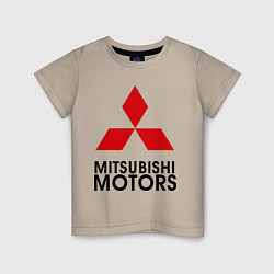 Футболка хлопковая детская Mitsubishi, цвет: миндальный