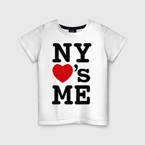 Детская футболка NY loves me / Белый – фото 1