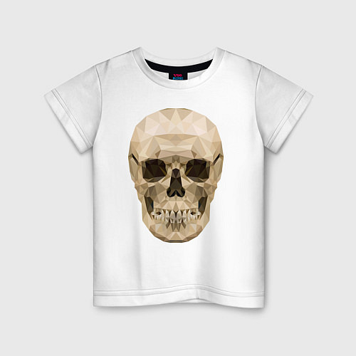Детская футболка Геометрический череп / Белый – фото 1