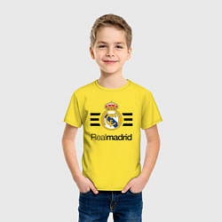 Футболка хлопковая детская Real Madrid Lines, цвет: желтый — фото 2